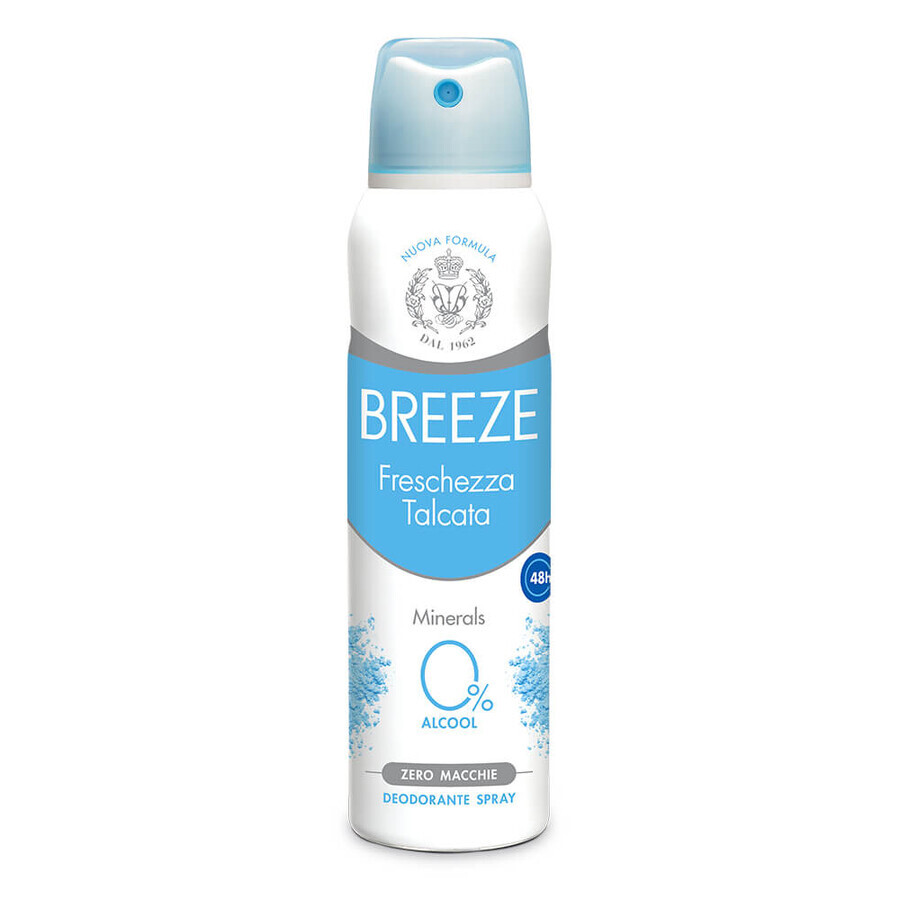 Deodorant spray fara alcool Fresh Talc, 150 ml, Breeze