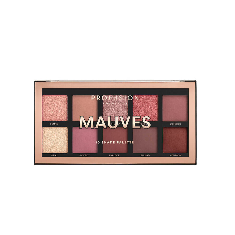 Mauves, Paleta Farduri 10 Nuante, Profusion Cosmetics, 103 gr, Biocart