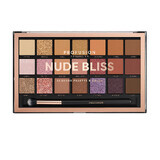 Nude Bliss Eyeshadow, Paleta Farduri 21 Nuante si 1 Pensula, Profusion Cosmetics, 245 gr, Biocart