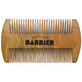Pieptene dublu pentru barba si par 100% natural din lemn de santal, Monsieur Barbier, 1 buc., Biocart