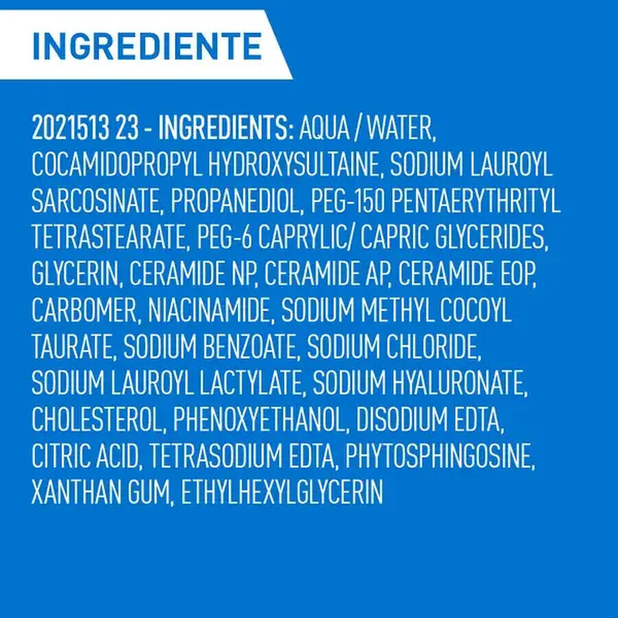 Gel de curatare spumant pentru piele normal-grasa, 236 ml, CeraVe