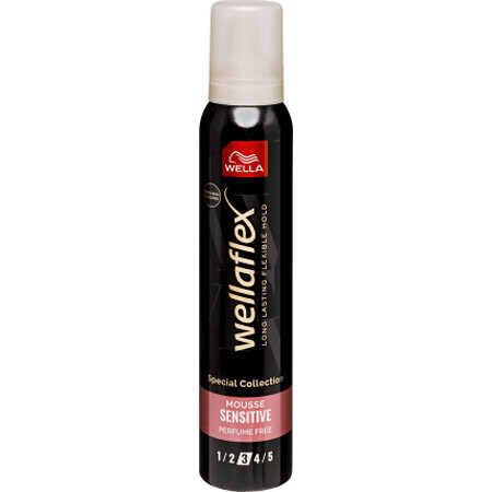 Wellaflex Spumă păr Sensitive, 250 ml