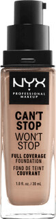 Nyx Professional MAKEUP Fond de ten Can&#39;t Stop Won&#39;t Stop 03 Porcelain, 30 ml