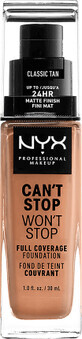 Nyx Professional MAKEUP Fond de ten Can&#39;t Stop Won&#39;t Stop 12 Classic Tan, 30 ml