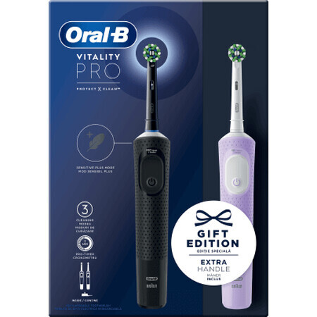 Oral-B Set Vitality PRO - 2 periuțe de dinți electrice, 1 buc