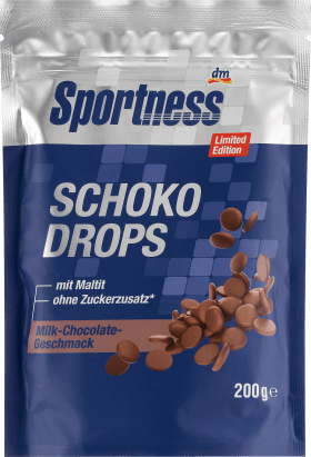 Sportness Drops-uri de ciocolata proteica, 200 g