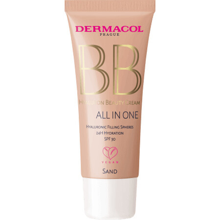 Dermacol Cremă BB Hyaluron Beauty 1 Sand, 33 ml