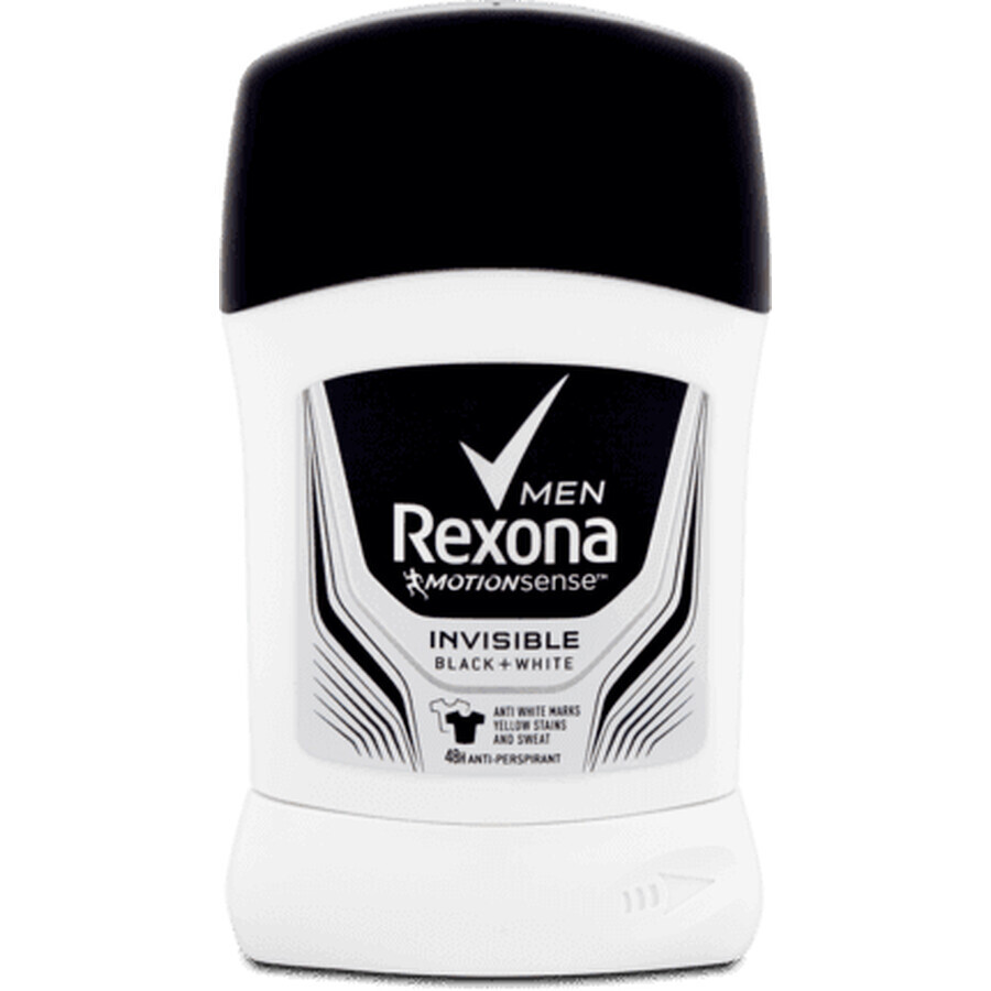 Rexona Deodorant stick barbati Invisible B&W, 50 ml