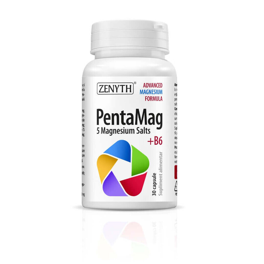 Pachet PentaMag 1200 mg, 3 x 30 capsule, Zenyth