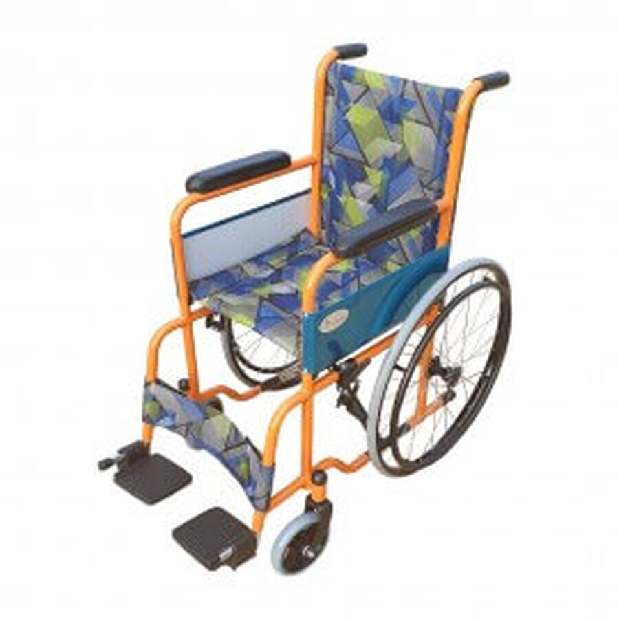 Scaun cu rotile pentru copii, pliabil orange KY802-35, 1 bucata, Biogenetix
