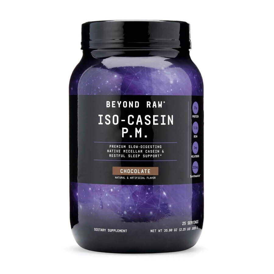 Beyond Raw Iso-casein P.m., Iso-cazeina, Cu Aroma De Ciocolata, 1020 g, GNC