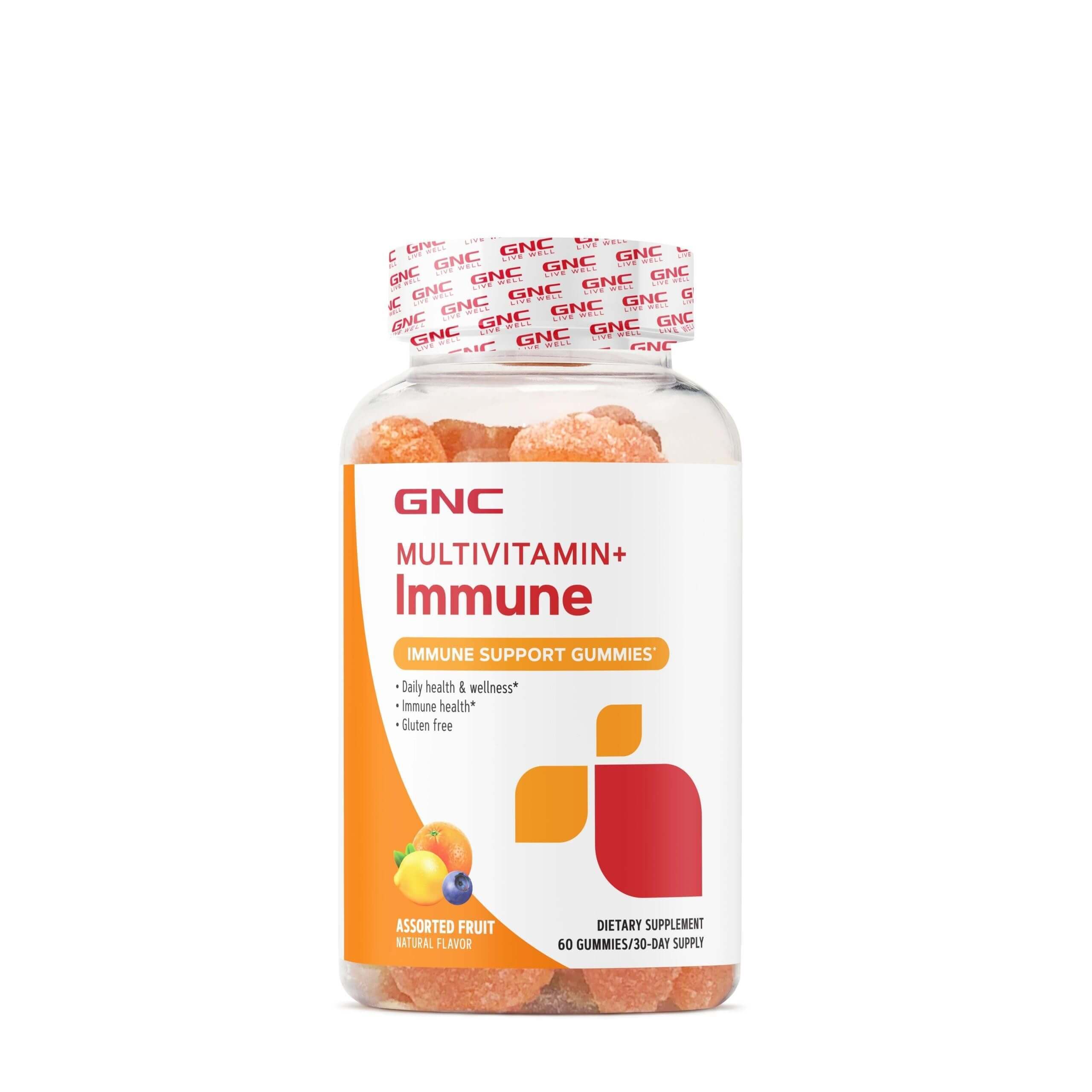 Multivitamin + Immune, Multivitamine Pentru Barbati Si Femei Cu Sustinerea Imunitatii, 60 Jeleuri, Gnc 