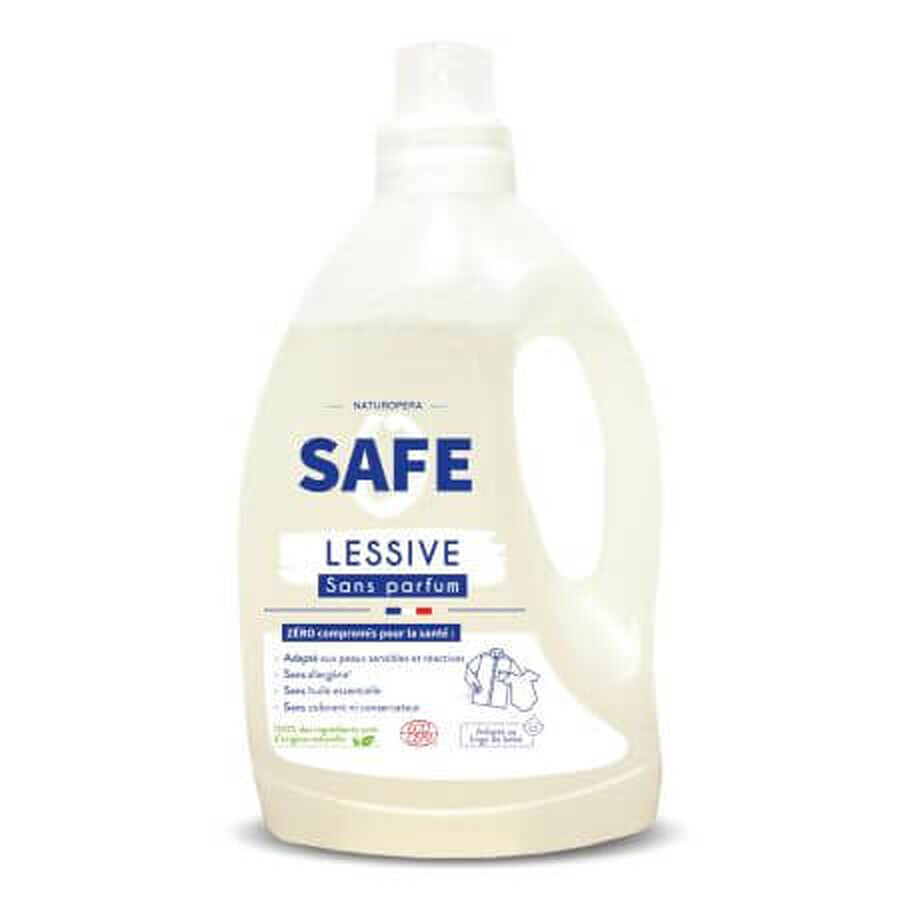 Detergent Bio pentru rufe fara parfum, 3 L, Safe