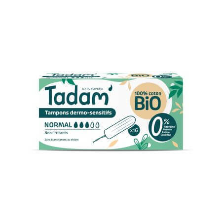 Tampoane Bio hipoalergenice, Normal, 16 bucati, Tadam