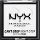 Nyx Professional MakeUp Pudră Can&#39;t Stop Won&#39;t Stop Mattifying 11 Translucent, 6 g