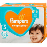 Pampers Sleep & Play Scutece pentru copii, numărul 5, 11-16kg, 42 buc