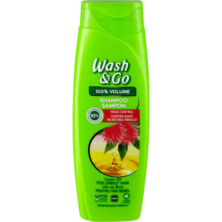 Wash&Go Șampon cu ulei de ricin, 360 ml