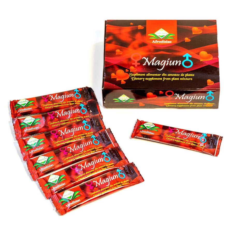 Pachet Magiun afrodisiac 240 g +  Magiun afrodisiac natural 12 plicuri, Themra