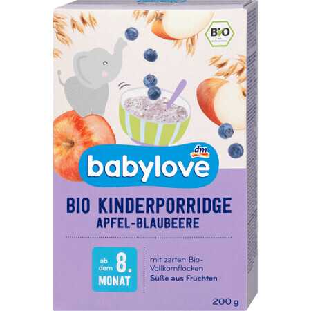 Babylove Terci pentru copii cu mere și afine, 200 g