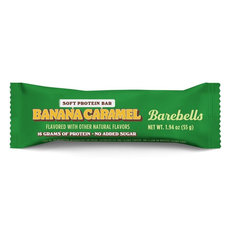 Barebells Soft Protein Bar Banana Caramel, Baton Proteic Cu Aroma De Caramel Si Banane, 55 G, GNC