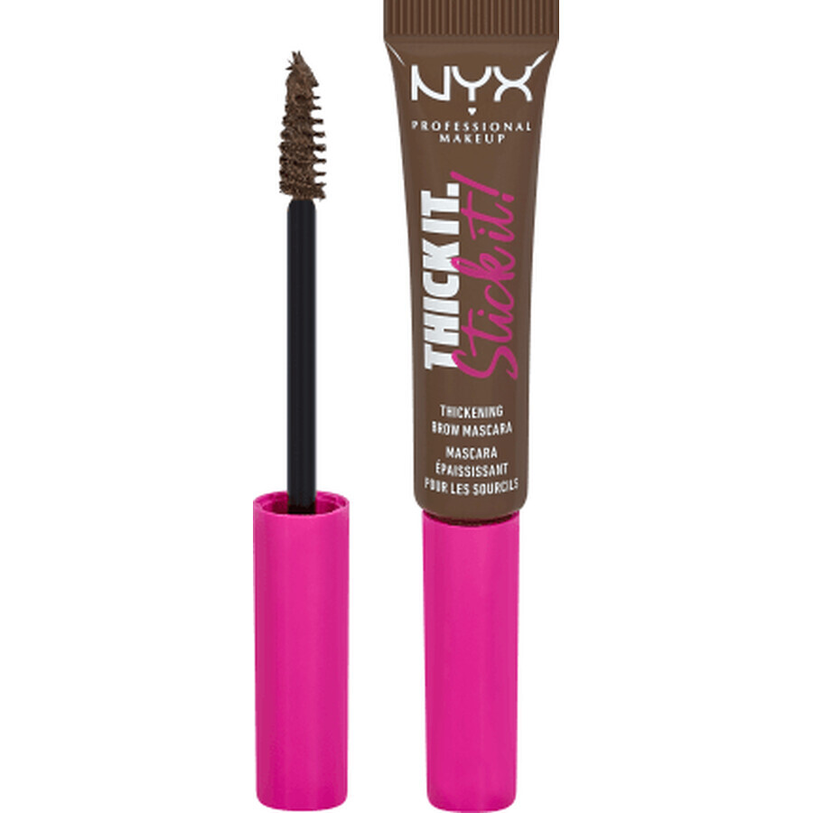 Nyx Professional MakeUp Thick it Stick it mascara pentru sprâncene 6 Brunette, 7 ml
