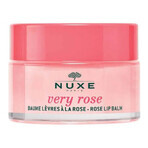 Balsam de buze hidratant cu ulei de trandafir Very Rose, 15 g, Nuxe