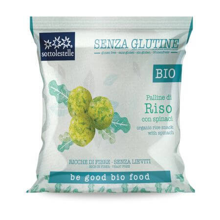 Bilute Bio fara gluten din orez si spanac, 60 g, Sottolestelle