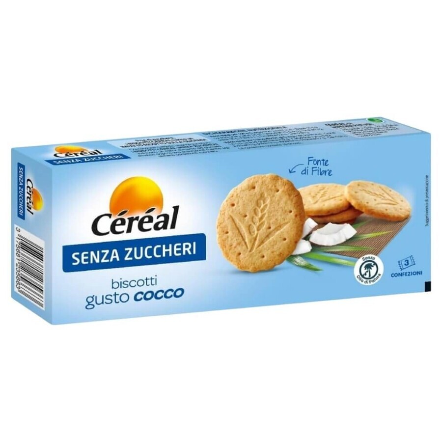 Biscuiti fara zahar cu cocos, 132 g, Cereal