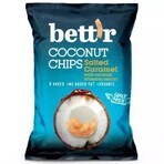 Chips Bio de cocos cu caramel sarat, 70 g, Bettr