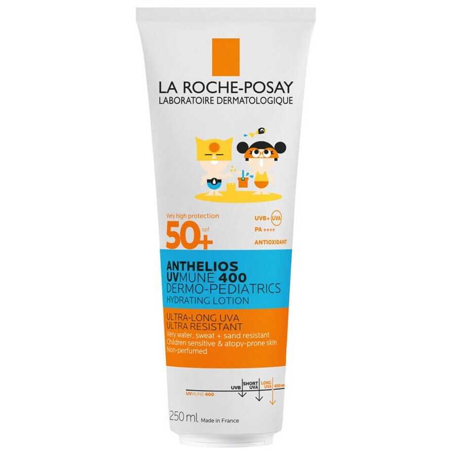 Loțiune hidratantă cu SPF 50+ față și corp pentru copii Anthelios Dermo-Pediatrics, 250 ml, La Roche-Posay