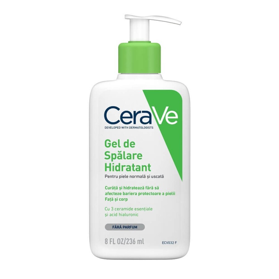 Gel de spălare hidratant pentru piele normal-uscată, 236 ml, CeraVe recenzii