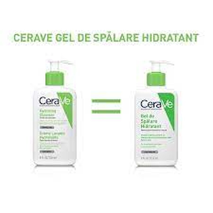 Gel lavante hidratante para piel normal-seca, 473 ml, CeraVe