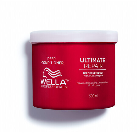 Tratament balsam cu AHA si Omega 9 pentru par deteriora Ultimate Repair, 500ml, Wella Professionals