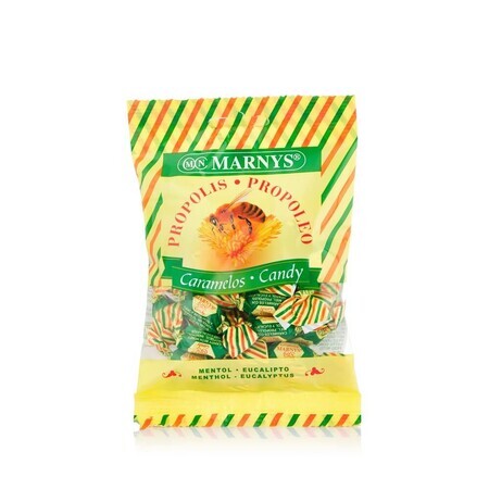 Bomboane cu Propolis, Miere, Mentol si Eucalipt, 60 g, Marnys