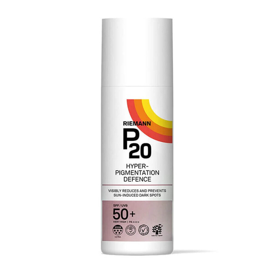 P20 Hyperpigmentation Defence Crème solaire visage SPF 50+, 50 ml, Riemann