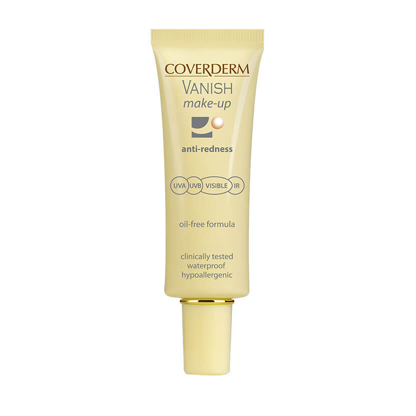 Fond de ten anti roseata cu SPF50 Nr. 12, 30 ml, Coverderm