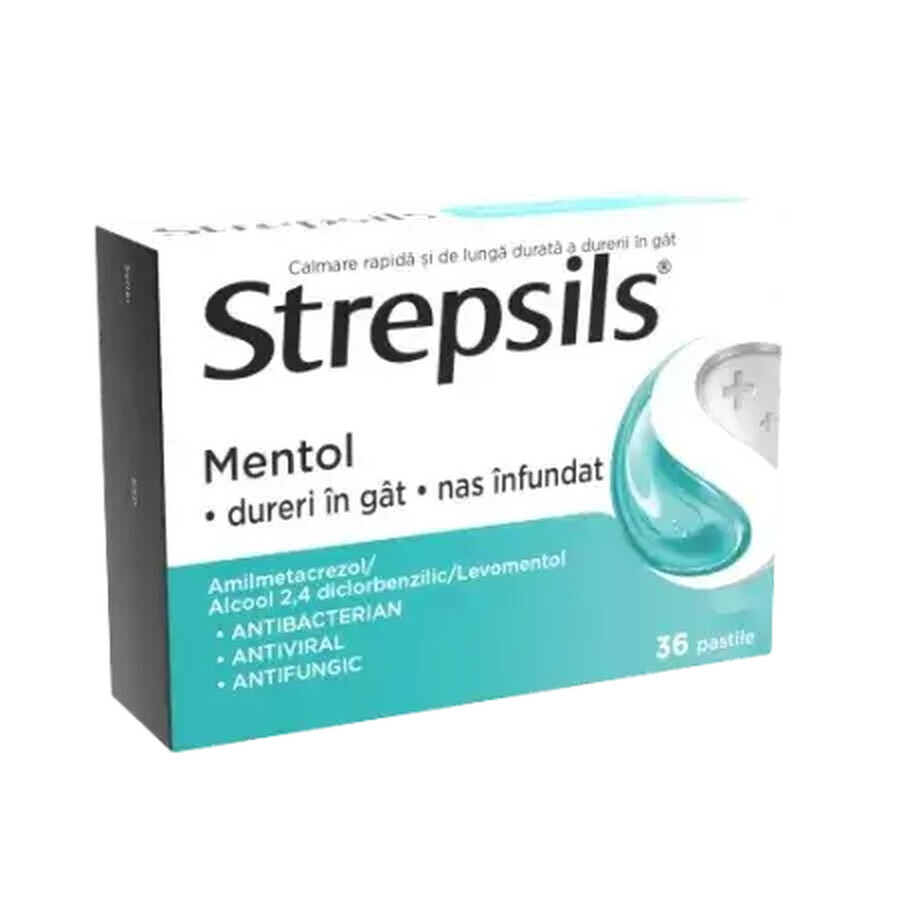 Strepsils Mentol, 36 pastile, Reckitt Benckiser Healthcare