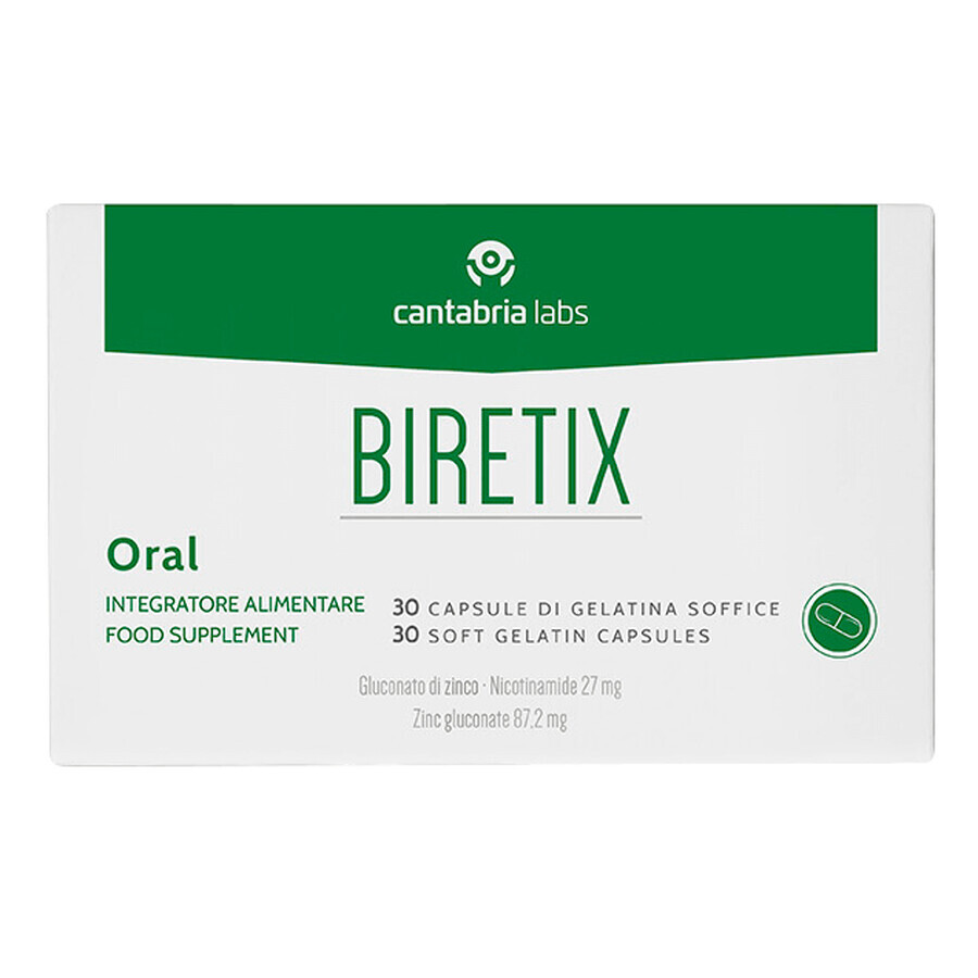 Supliment alimentar pentru piele Biretix, 30 capsule, Cantabria