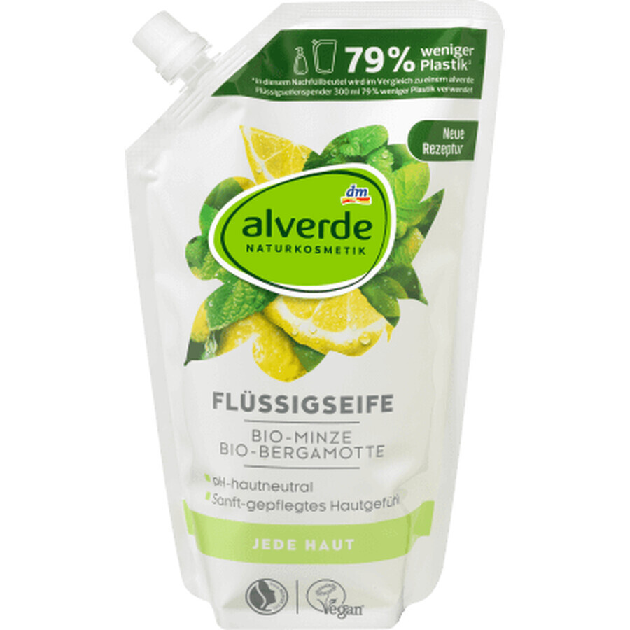 Alverde Naturkosmetik Săpunul lichid cu mentă și bergamotă, 500 ml