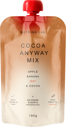 Nutrino Lab Piure Cocoa Anyway, piure mar, banane, ovaz si cacao, 180 g