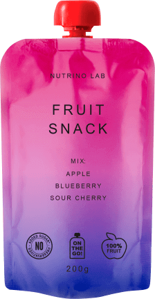 Nutrino Lab Snack, piure mar, afine si visine, 200 g