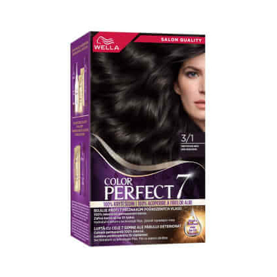 Wella Color Perfect  Vopsea permanentă 3/1 șaten cenușiu închis, 1 buc