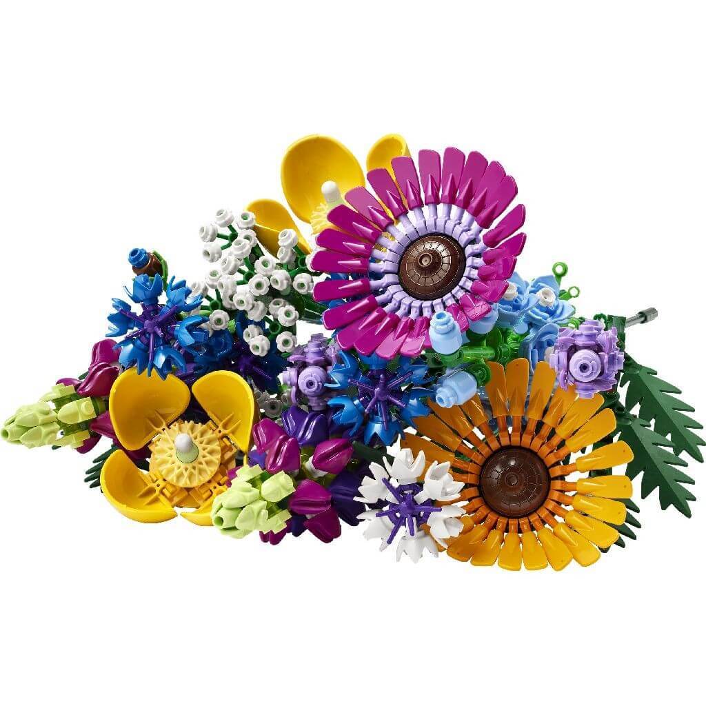 buchet de flori in forma de inima Buchet cu flori de camp Lego Icons, 939 de piese, Lego