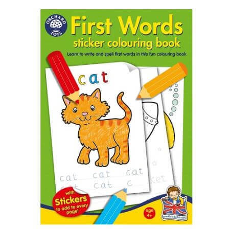 de ce se unesc cuvintele in word Carte de colorat cu activitati in limba engleze, Invata Cuvintele, Orchard Toys