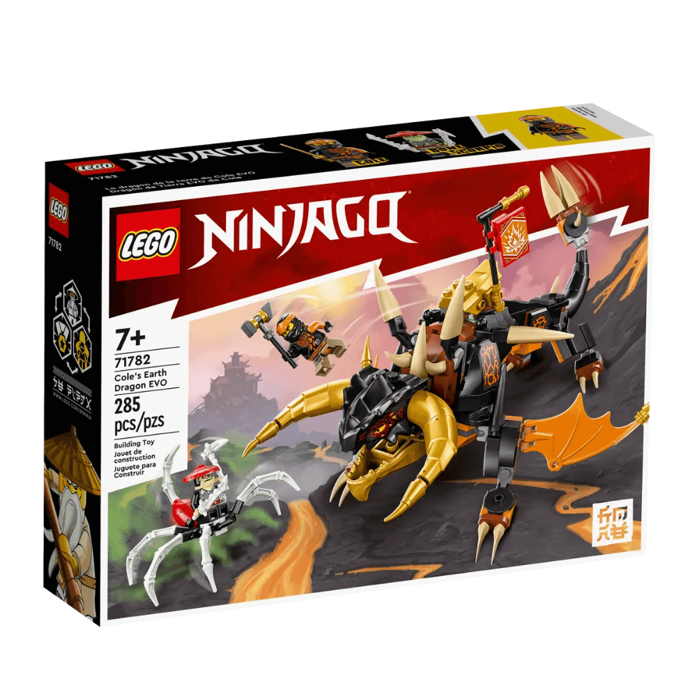 ultra dragonul de aur al lui lloyd Dragonul de pamant EVO al lui Cole Lego Ninjago, 7 ani+, 71782, Lego