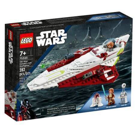 războiul stelelor episodul vi întoarcerea lui jedi Jedi Starfighter-ul lui Obi-Wan Kenobi, 7 ani+, 75333, Lego Star Wars