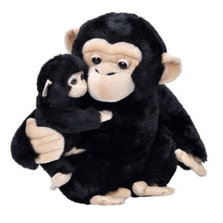 Mother and baby chimpanzee plush toy, 30 cm, Wild Republic