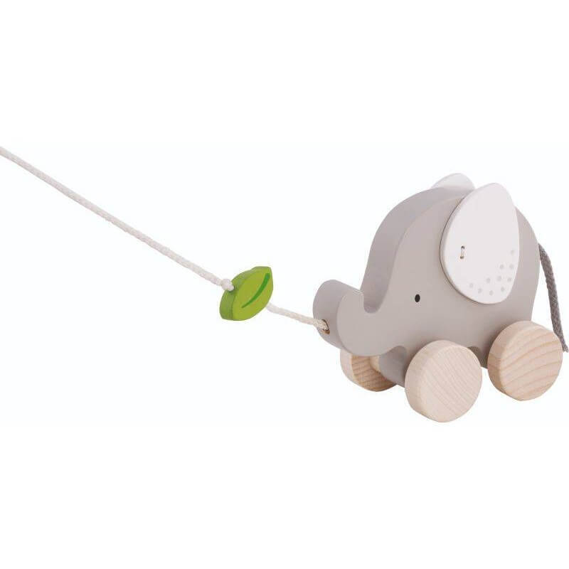 lucruri utile pentru copii de 1 an Jucarie de tras Elefantel, +1 an, Goki