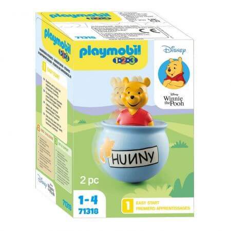 Jucarie interactiva Borcanul cu miere al lui Winnie 1.2.3 Disney, Playmobil