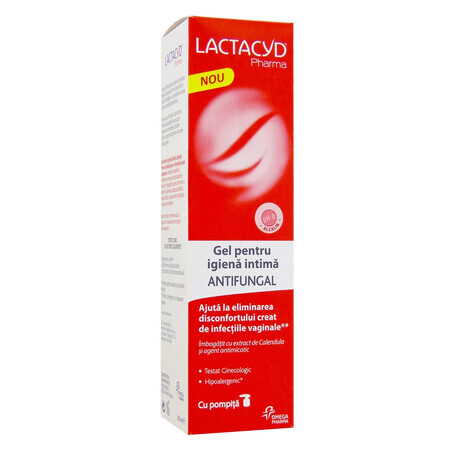 Antifungal Lactacyd gel for intimate hygiene, 250 ml, Perrigo